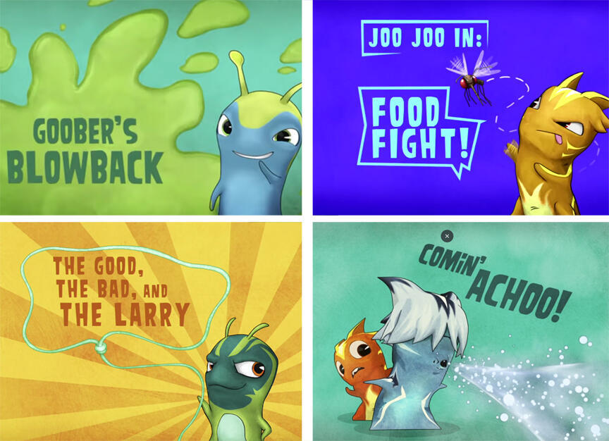 Slugisodes: Youtube thumbnails - Art &amp; Pose Direction, painover &amp; typography