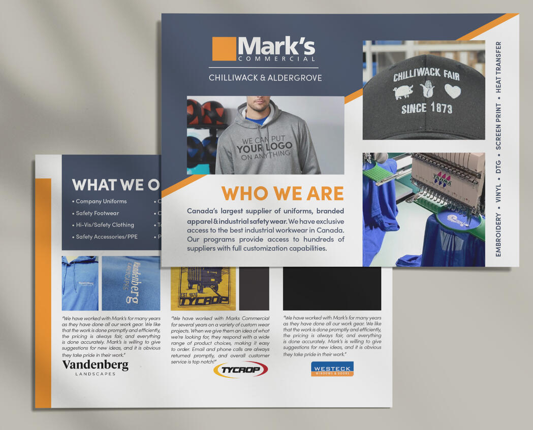 Freelance: Marks Commercial - Postcard Mail Advertisement