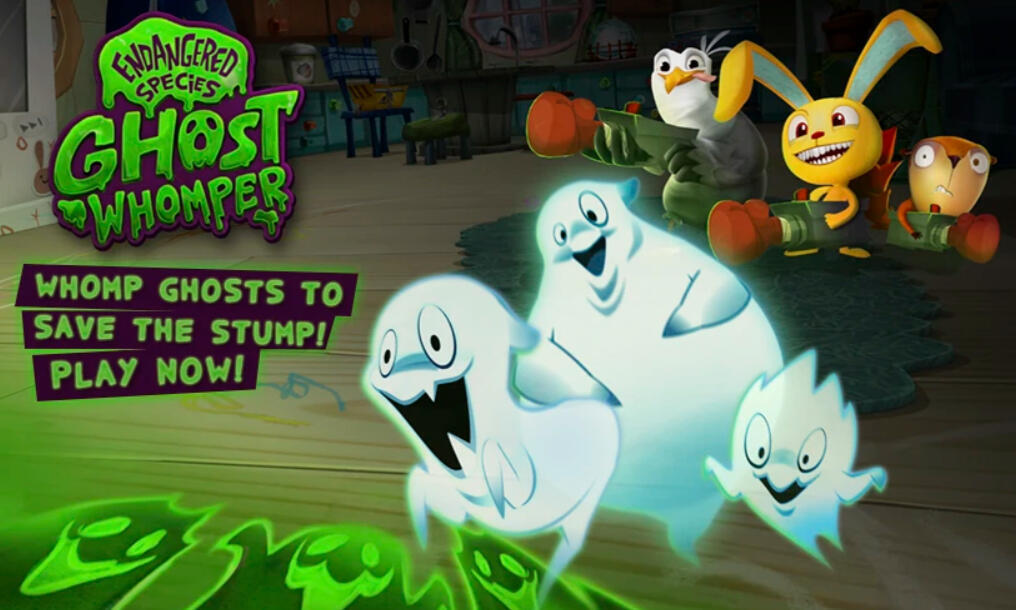 Ghost Whomper: Logo Design, Marketing image, art direction, UI contribution, paintover