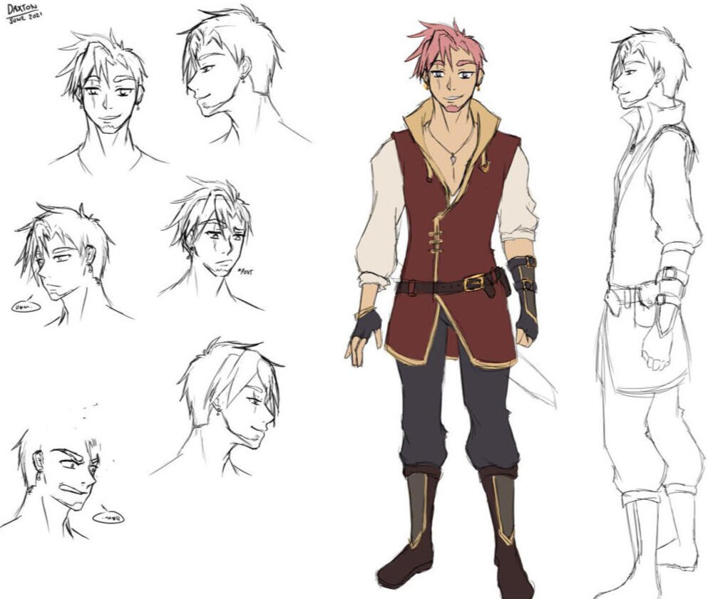 Character Design Sheet: Dax